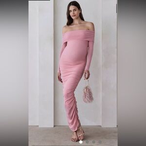 Off the Shoulder soft mesh dress by Bumpsuit